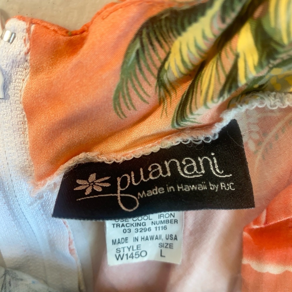 Tropical Print Orange Dress with Spaghetti Straps - Picture 6 of 8